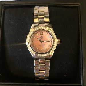 Tag Heuer Woman’s watch - Aquaracer, Pink dial, diamond bezel